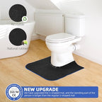 Fcqwmtsd commode mat showing non-slip rubber backing