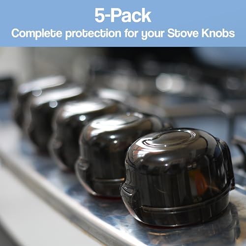 Universal clear view stove knob safety covers