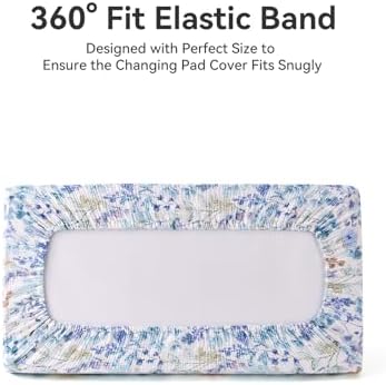 TILLYOU baby girl and boy diaper changing pad covers inside their original USA imported packaging.