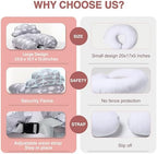 Top down view of Pillani baby support pillow for nursing