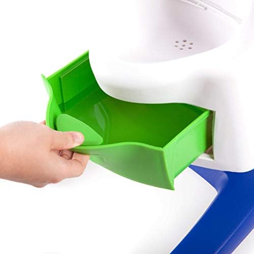 Close up of Peter Potty realistic manual flush button