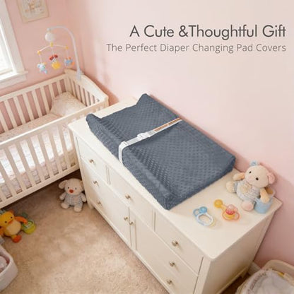 Packaged set of two luxury plush dot covers ideal for baby shower gifting