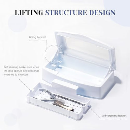 Aoboo nail disinfection box with lid open