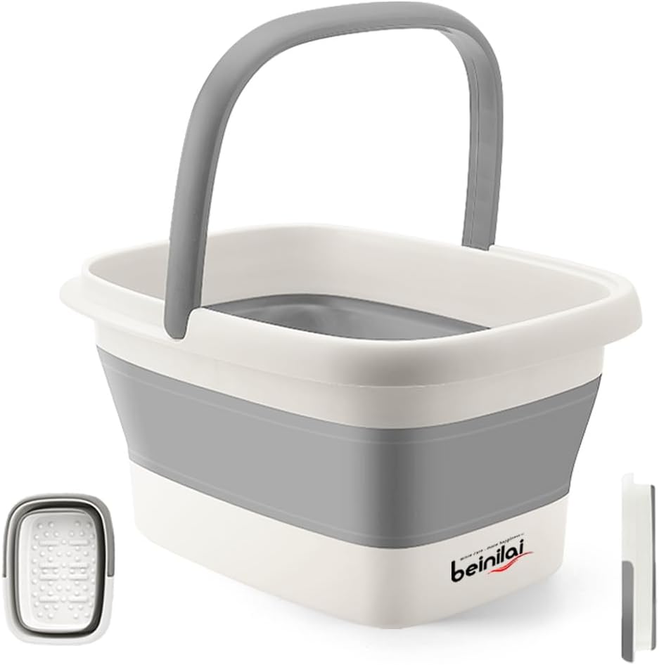 Beinilai collapsible foot bath basin front view grey
