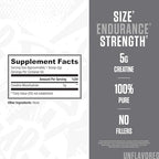 Ryse supplement container back label showing nutrition facts and serving size