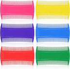 Tweruna 7 Piece Lice Comb set front view of multicolor double sided tools.