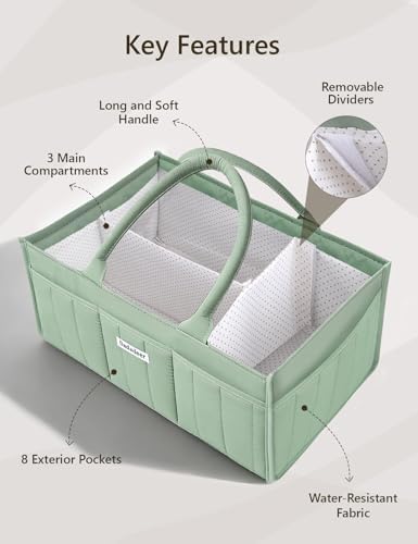 Dadadeer baby diaper caddy styled in a modern nursery setup