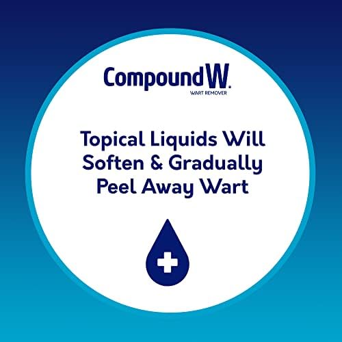 Close up of Compound W precision brush applicator for targeted salicylic acid delivery.