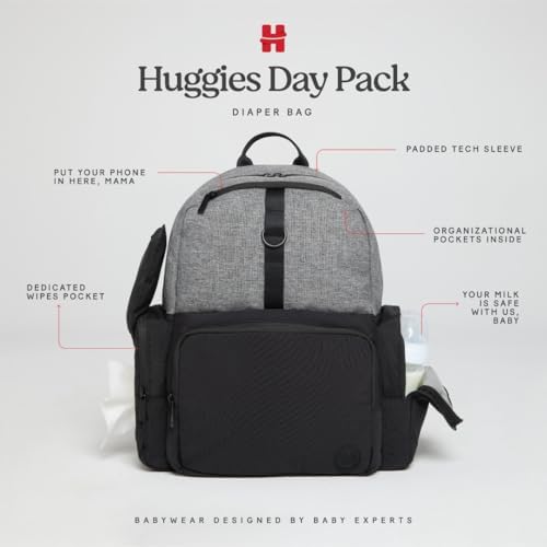 Huggies baby diaper backpack with included foldable changing pad