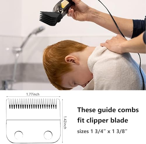 CR8GR8 barber grade clipper guide combs packaging layout for long style hair trimming
