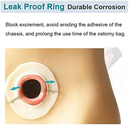Water resistant medical hydrogel barrier rings showing thickness details