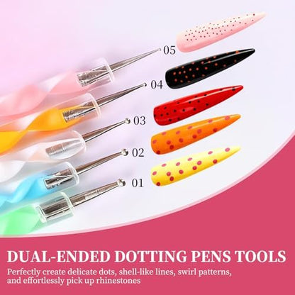 Detailed view of Vivinin 15-piece nail brush collection