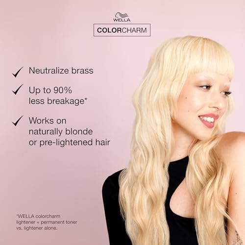 Back label of Wella Colorcharm liquid toner showing clean vegan ingredients