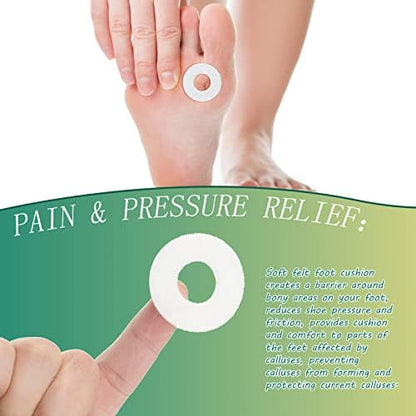 Nuanchu callus cushions being removed from the adhesive liner for easy application.