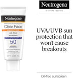 Oil-free facial sunscreen with Helioplex broad spectrum UVA UVB protection