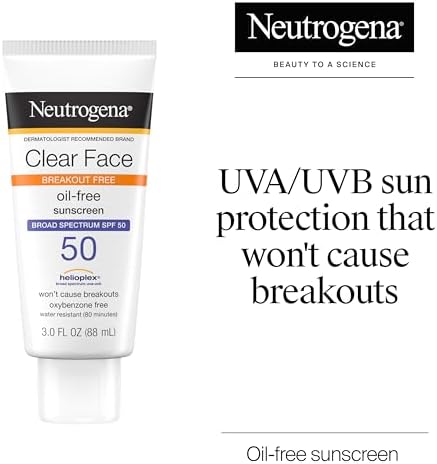 Oil-free facial sunscreen with Helioplex broad spectrum UVA UVB protection