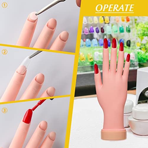 Professional manicure training hand for acrylic and gel practice