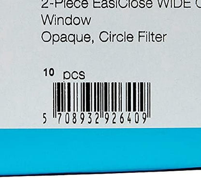Premium imported ostomy care pouch showing the open inspection window for easy stoma visualization.