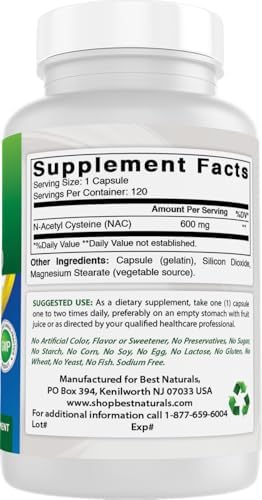 Best Naturals NAC dietary supplement bottle lifestyle shot