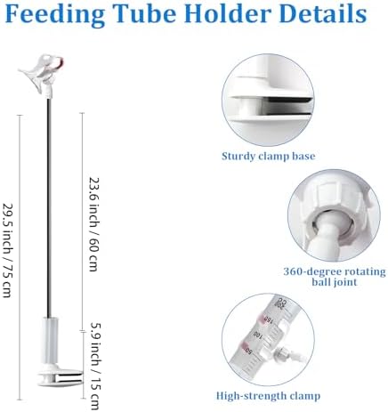Hands-free gravity syringe holder with flexible arm