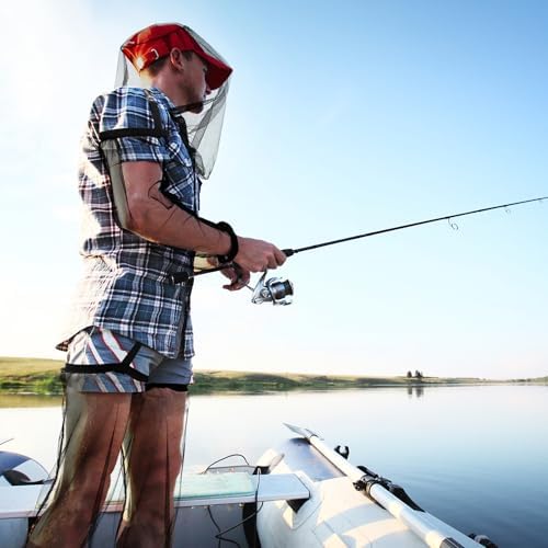 Person wearing Yoojahow mosquito netting gear while camping