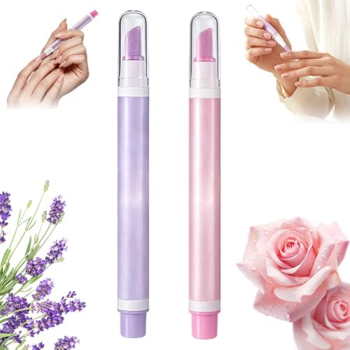 SASSYTIP dual action nail nutrition treatment pen with the protective cap removed showing the stone tip.