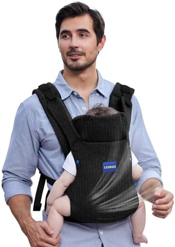 Dad wearing Yemkezo baby carrier with newborn