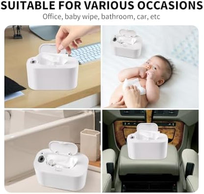 Side view of Hebafri baby wet wipes dispenser for nursery