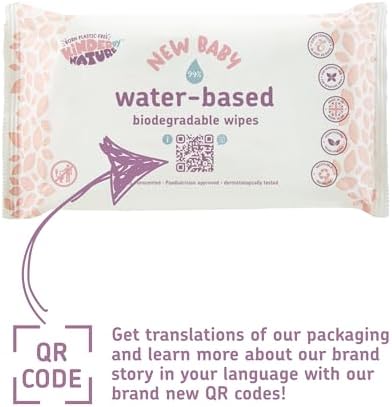 Natural plant based ingredients label on Jackson Reece baby wipes packaging