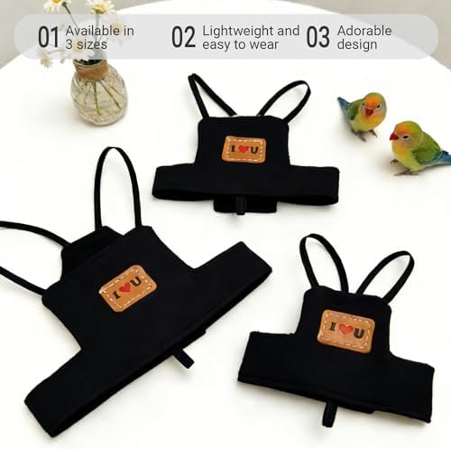 Barn Eleven pet bird harness with latex elastic rope extension