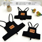 Barn Eleven pet bird harness with latex elastic rope extension