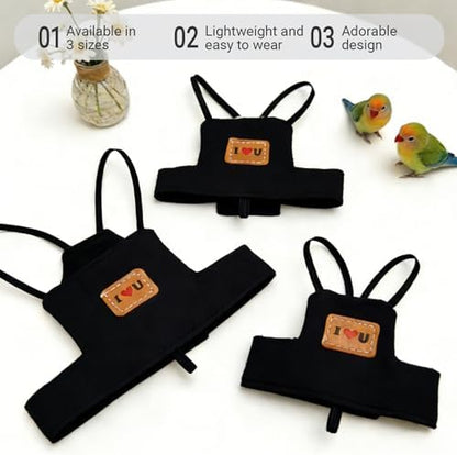 Barn Eleven pet bird harness with latex elastic rope extension