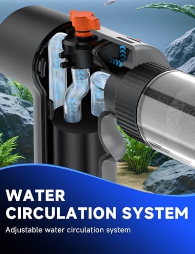 Vipask aquarium cleaning tool in use inside a fish tank