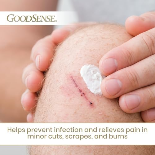 GoodSense maximum strength external analgesic and first aid ointment packaging back view
