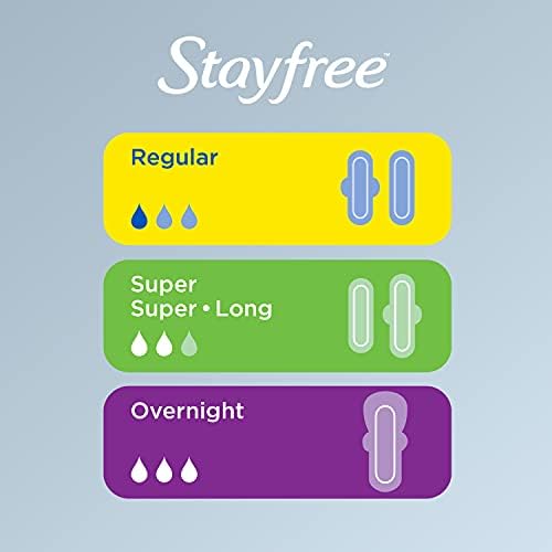 Stayfree quilted cover breathable sanitary pads detail view.