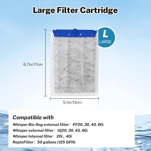 Activated carbon layers inside large fish tank filter replacements
