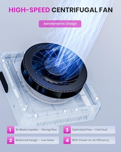 Close up of XISZMOG nail fan suction area