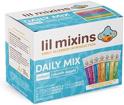 Lil Mixins powder packets with baby food purees