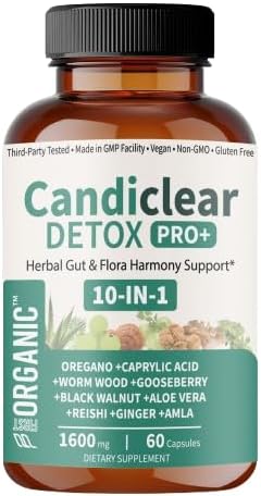 Third party tested vegan capsules for internal microbial balance and gut cleanse