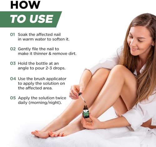 Foot Cure restorative treatment showing liquid consistency for fungal nail repair