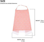 Detailed view of lace trim on Oneupin pink nursing cover