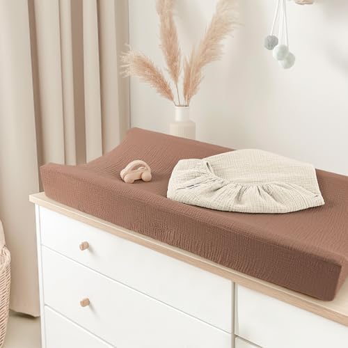 Two pack baby changing mat covers with 360 degree elastic border
