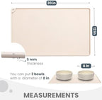 WePet dog and cat food mat showing waterproof surface
