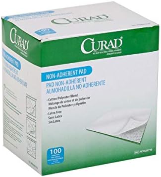 Absorbent rayon polyester core sterile wound dressing showcasing the breathable perforated film layer