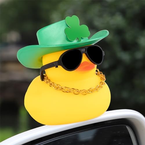 Wonuu non-toxic silicone festive rubber duck showing double-sided mounting tape application