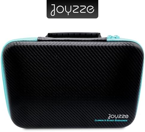 Joyzze clipper blade travel pouch being carried by the durable side handle strap.