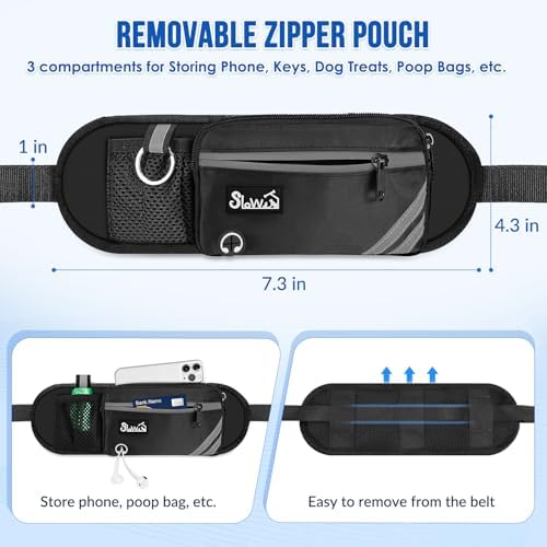 SlowTon dog leash shock absorbing bungee detail