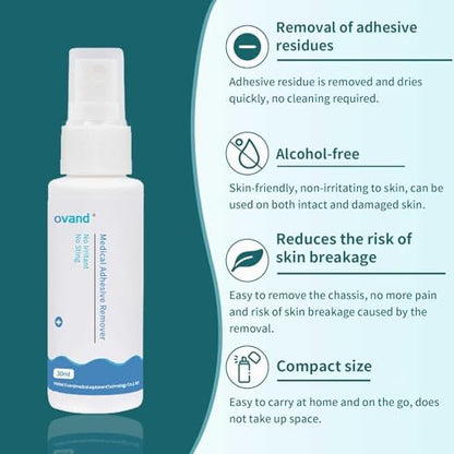Painless no-sting adhesive remover bottle for mastectomy patients