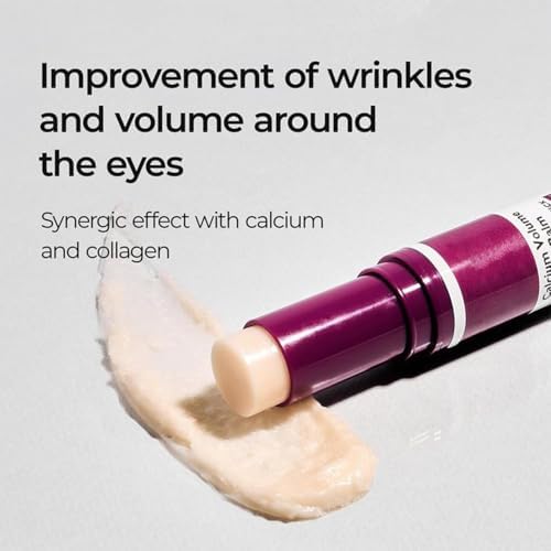 Collagen multi balm stick by Nuvilo being applied to target fine lines around the eyes