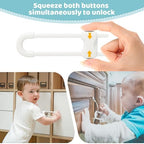 Reaeon cabinet safety locks set of 6 white